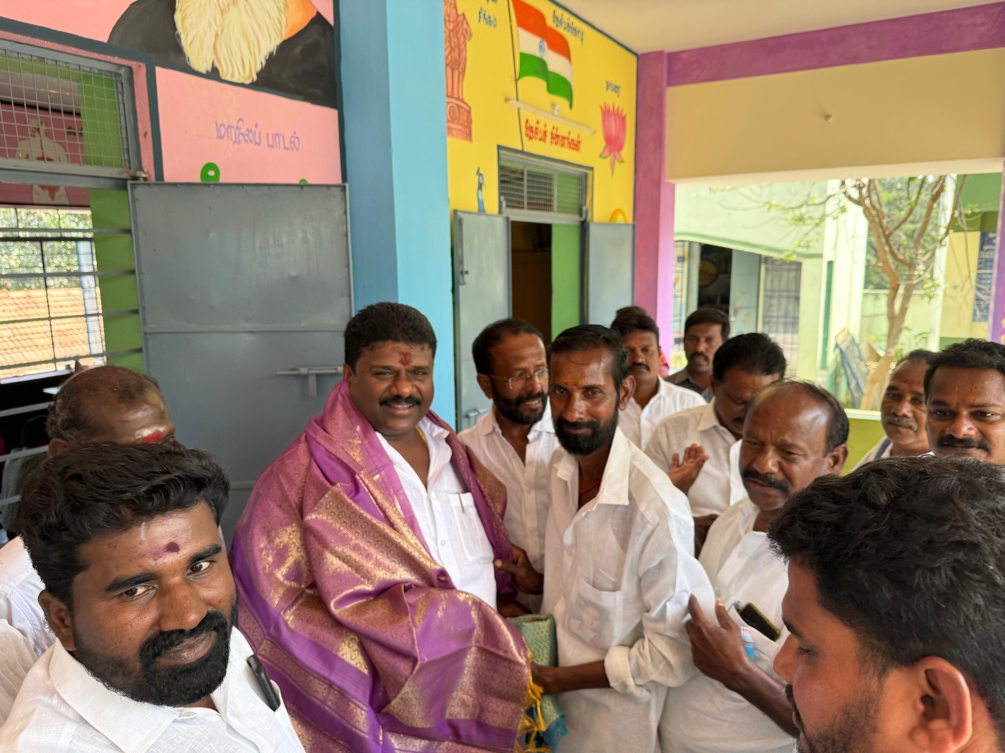 Distribution of Stationery and Sweets to Students at Kuppaiyanpatti Government Middle School