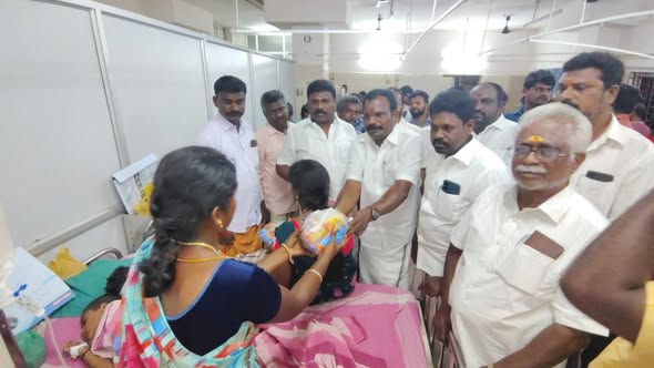 Visit to Injured School Children at Pudukkottai Government Medical College Hospital